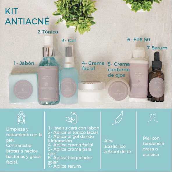 Kit Completo Lamperó Derma – 7 pasos KIT ACTNE