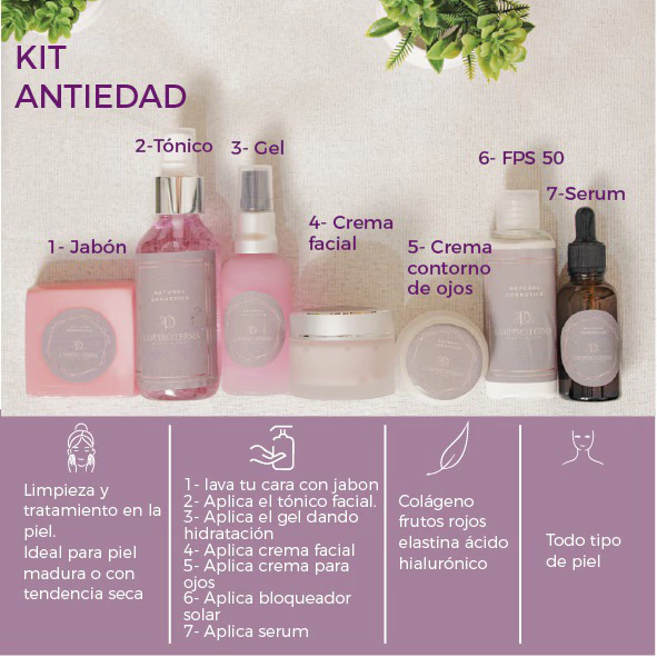 Kit Completo Lamperó Derma – 7 pasos ANTI EDAD