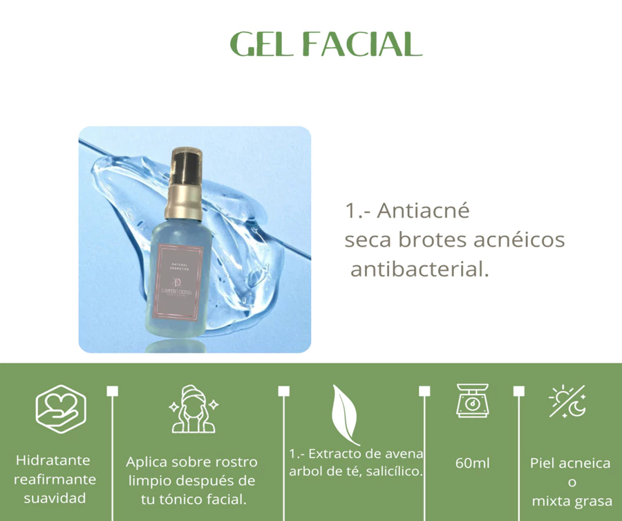 Gel facial antiacné