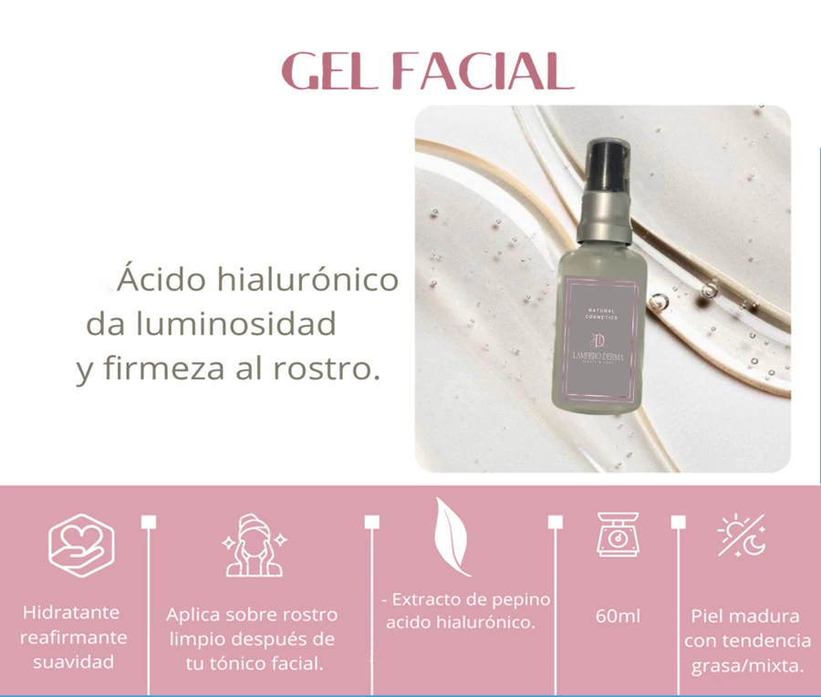Gel facial ácido hialurónico