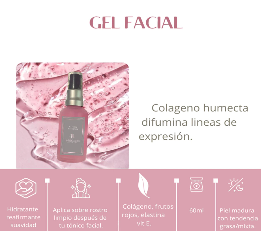 Gel facial colágeno