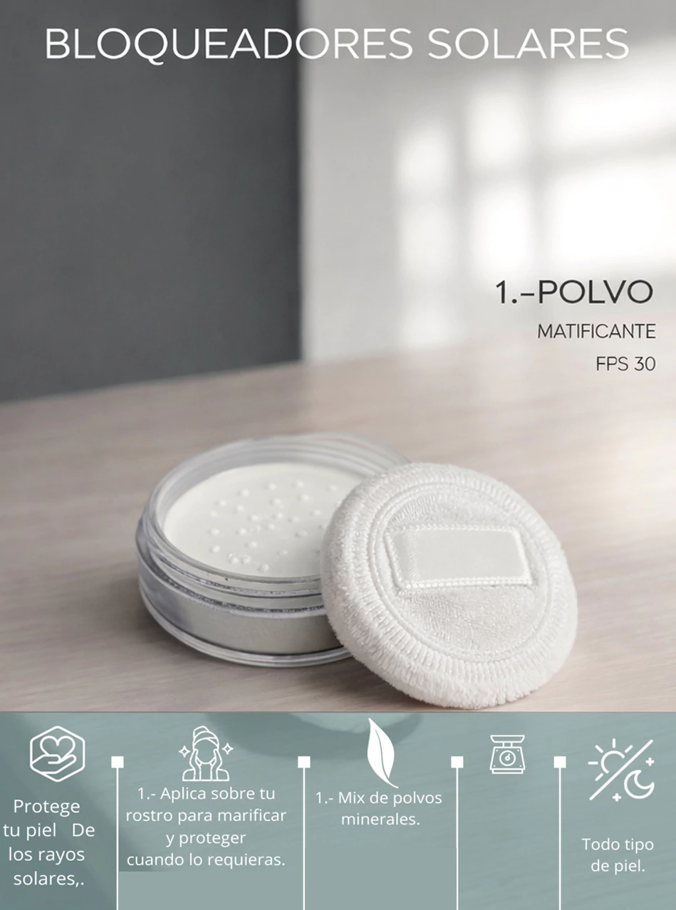 Bloqueador solar toque seco. (100 ml)