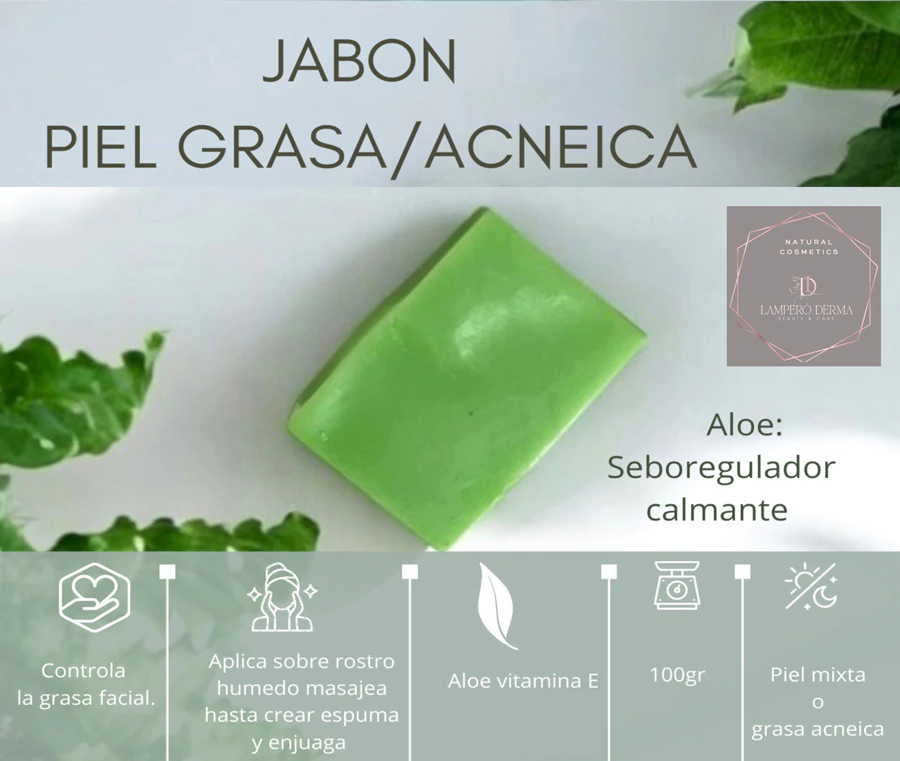 Jabón facial aloe calmante